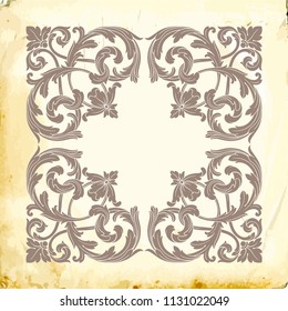 Retro baroque decorations element with flourishes calligraphic ornament. Vintage style design collection for Posters, Placards, Invitations, Banners, Badges and Logotypes.