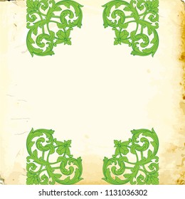 Retro baroque decorations element with flourishes calligraphic ornament. Vintage style design collection for Posters, Placards, Invitations, Banners, Badges and Logotypes.