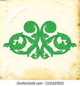 Retro baroque decorations element with flourishes calligraphic ornament. Vintage style design collection for Posters, Placards, Invitations, Banners, Badges and Logotypes.