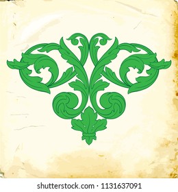 Retro baroque decorations element with flourishes calligraphic ornament. Vintage style design collection for Posters, Placards, Invitations, Banners, Badges and Logotypes.