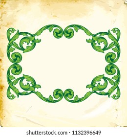 Retro baroque decorations element with flourishes calligraphic ornament. Vintage style design collection for Posters, Placards, Invitations, Banners, Badges and Logotypes.