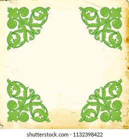 Retro baroque decorations element with flourishes calligraphic ornament. Vintage style design collection for Posters, Placards, Invitations, Banners, Badges and Logotypes.