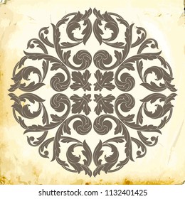 Retro baroque decorations element with flourishes calligraphic ornament. Vintage style design collection for Posters, Placards, Invitations, Banners, Badges and Logotypes.