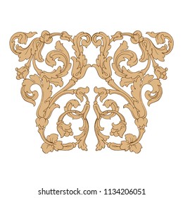 Retro baroque decorations element with flourishes calligraphic ornament. Vintage style design collection for Posters, Placards, Invitations, Banners, Badges and Logotypes.