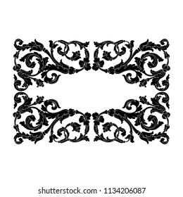 Retro baroque decorations element with flourishes calligraphic ornament. Vintage style design collection for Posters, Placards, Invitations, Banners, Badges and Logotypes.
