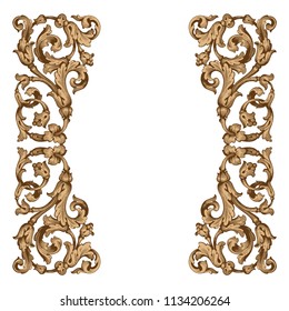 Retro baroque decorations element with flourishes calligraphic ornament. Vintage style design collection for Posters, Placards, Invitations, Banners, Badges and Logotypes.