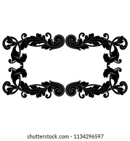 Retro baroque decorations element with flourishes calligraphic ornament. Vintage style design collection for Posters, Placards, Invitations, Banners, Badges and Logotypes.