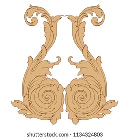Retro baroque decorations element with flourishes calligraphic ornament. Vintage style design collection for Posters, Placards, Invitations, Banners, Badges and Logotypes.