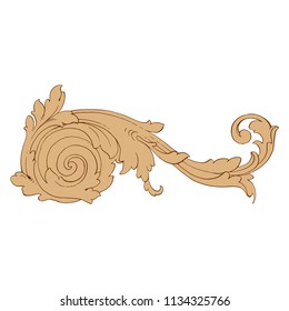 Retro baroque decorations element with flourishes calligraphic ornament. Vintage style design collection for Posters, Placards, Invitations, Banners, Badges and Logotypes.