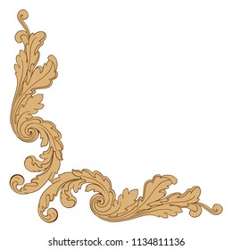 Retro baroque decorations element with flourishes calligraphic ornament. Vintage style design collection for Posters, Placards, Invitations, Banners, Badges and Logotypes.