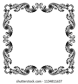 Retro baroque decorations element with flourishes calligraphic ornament. Vintage style design collection for Posters, Placards, Invitations, Banners, Badges and Logotypes.
