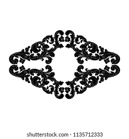 Retro baroque decorations element with flourishes calligraphic ornament. Vintage style design collection for Posters, Placards, Invitations, Banners, Badges and Logotypes.