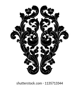 Retro baroque decorations element with flourishes calligraphic ornament. Vintage style design collection for Posters, Placards, Invitations, Banners, Badges and Logotypes.