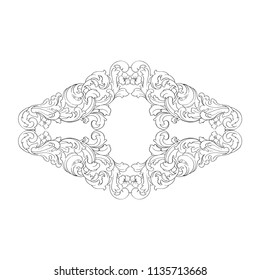 Retro baroque decorations element with flourishes calligraphic ornament. Vintage style design collection for Posters, Placards, Invitations, Banners, Badges and Logotypes.