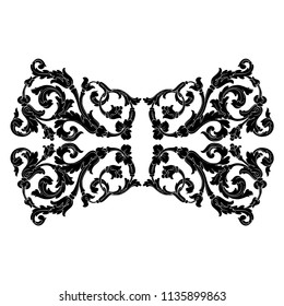 Retro baroque decorations element with flourishes calligraphic ornament. Vintage style design collection for Posters, Placards, Invitations, Banners, Badges and Logotypes.