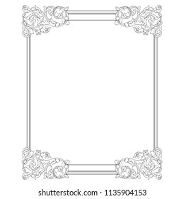 Retro baroque decorations element with flourishes calligraphic ornament. Vintage style design collection for Posters, Placards, Invitations, Banners, Badges and Logotypes.