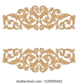 Retro baroque decorations element with flourishes calligraphic ornament. Vintage style design collection for Posters, Placards, Invitations, Banners, Badges and Logotypes.