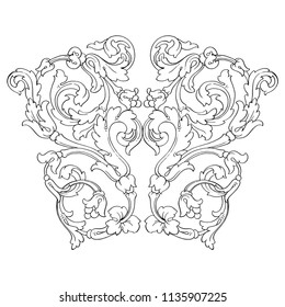 Retro baroque decorations element with flourishes calligraphic ornament. Vintage style design collection for Posters, Placards, Invitations, Banners, Badges and Logotypes.