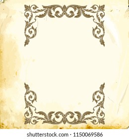 Retro baroque decorations element with flourishes calligraphic ornament. Vintage style design collection for Posters, Placards, Invitations, Banners, Badges and Logotypes.