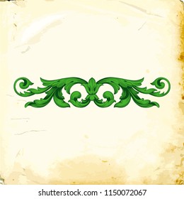 Retro baroque decorations element with flourishes calligraphic ornament. Vintage style design collection for Posters, Placards, Invitations, Banners, Badges and Logotypes.
