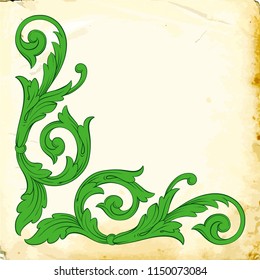 Retro baroque decorations element with flourishes calligraphic ornament. Vintage style design collection for Posters, Placards, Invitations, Banners, Badges and Logotypes.