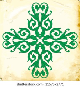 Retro baroque decorations element with flourishes calligraphic ornament. Vintage style design collection for Posters, Placards, Invitations, Banners, Badges and Logotypes.