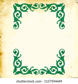 Retro baroque decorations element with flourishes calligraphic ornament. Vintage style design collection for Posters, Placards, Invitations, Banners, Badges and Logotypes.