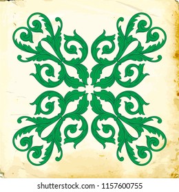 Retro baroque decorations element with flourishes calligraphic ornament. Vintage style design collection for Posters, Placards, Invitations, Banners, Badges and Logotypes.