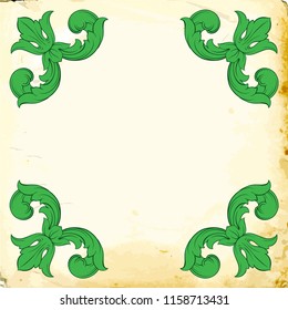 Retro baroque decorations element with flourishes calligraphic ornament. Vintage style design collection for Posters, Placards, Invitations, Banners, Badges and Logotypes.