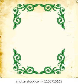 Retro baroque decorations element with flourishes calligraphic ornament. Vintage style design collection for Posters, Placards, Invitations, Banners, Badges and Logotypes.