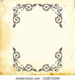 Retro baroque decorations element with flourishes calligraphic ornament. Vintage style design collection for Posters, Placards, Invitations, Banners, Badges and Logotypes.