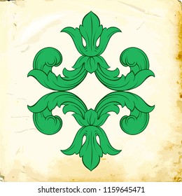 Retro baroque decorations element with flourishes calligraphic ornament. Vintage style design collection for Posters, Placards, Invitations, Banners, Badges and Logotypes.