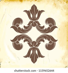 Retro baroque decorations element with flourishes calligraphic ornament. Vintage style design collection for Posters, Placards, Invitations, Banners, Badges and Logotypes.