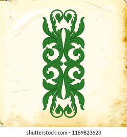 Retro baroque decorations element with flourishes calligraphic ornament. Vintage style design collection for Posters, Placards, Invitations, Banners, Badges and Logotypes.