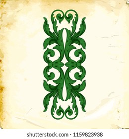 Retro baroque decorations element with flourishes calligraphic ornament. Vintage style design collection for Posters, Placards, Invitations, Banners, Badges and Logotypes.