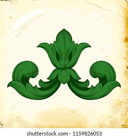 Retro baroque decorations element with flourishes calligraphic ornament. Vintage style design collection for Posters, Placards, Invitations, Banners, Badges and Logotypes.