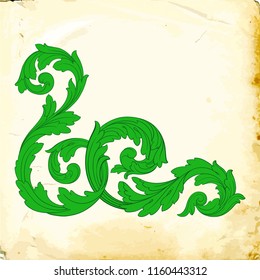 Retro baroque decorations element with flourishes calligraphic ornament. Vintage style design collection for Posters, Placards, Invitations, Banners, Badges and Logotypes.