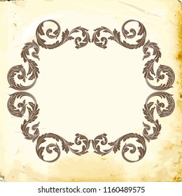 Retro baroque decorations element with flourishes calligraphic ornament. Vintage style design collection for Posters, Placards, Invitations, Banners, Badges and Logotypes.
