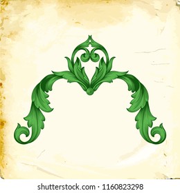 Retro baroque decorations element with flourishes calligraphic ornament. Vintage style design collection for Posters, Placards, Invitations, Banners, Badges and Logotypes.