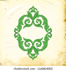 Retro baroque decorations element with flourishes calligraphic ornament. Vintage style design collection for Posters, Placards, Invitations, Banners, Badges and Logotypes.