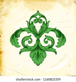 Retro baroque decorations element with flourishes calligraphic ornament. Vintage style design collection for Posters, Placards, Invitations, Banners, Badges and Logotypes.