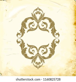 Retro baroque decorations element with flourishes calligraphic ornament. Vintage style design collection for Posters, Placards, Invitations, Banners, Badges and Logotypes.