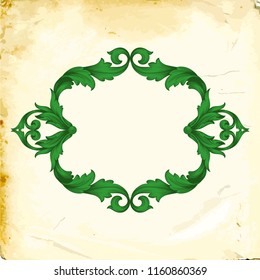 Retro baroque decorations element with flourishes calligraphic ornament. Vintage style design collection for Posters, Placards, Invitations, Banners, Badges and Logotypes.