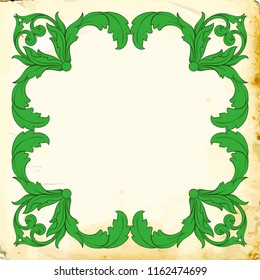 Retro baroque decorations element with flourishes calligraphic ornament. Vintage style design collection for Posters, Placards, Invitations, Banners, Badges and Logotypes.