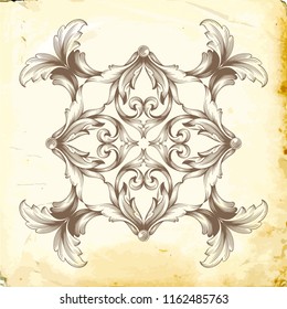 Retro barocke Dekorationselemente mit florierenden kalligrafischen Ornamenten. Vintage Design Kollektion für Poster, Plakate, Einladungen, Banner, Abzeichen und Logotypen.