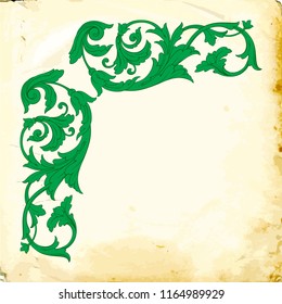 Retro baroque decorations element with flourishes calligraphic ornament. Vintage style design collection for Posters, Placards, Invitations, Banners, Badges and Logotypes.