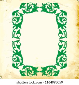Retro baroque decorations element with flourishes calligraphic ornament. Vintage style design collection for Posters, Placards, Invitations, Banners, Badges and Logotypes.
