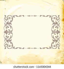 Retro baroque decorations element with flourishes calligraphic ornament. Vintage style design collection for Posters, Placards, Invitations, Banners, Badges and Logotypes.