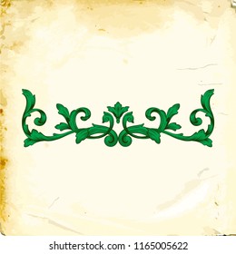 Retro baroque decorations element with flourishes calligraphic ornament. Vintage style design collection for Posters, Placards, Invitations, Banners, Badges and Logotypes.