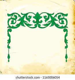 Retro baroque decorations element with flourishes calligraphic ornament. Vintage style design collection for Posters, Placards, Invitations, Banners, Badges and Logotypes.